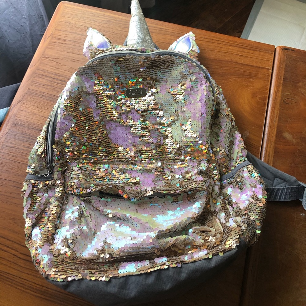 Justice Sequined Unicorn Backpack